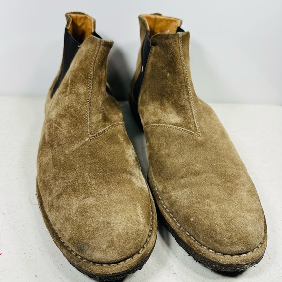 Vince Suede Chelsea Boots Crepe Sole Taupe Men\'s Size 11 US main image 8